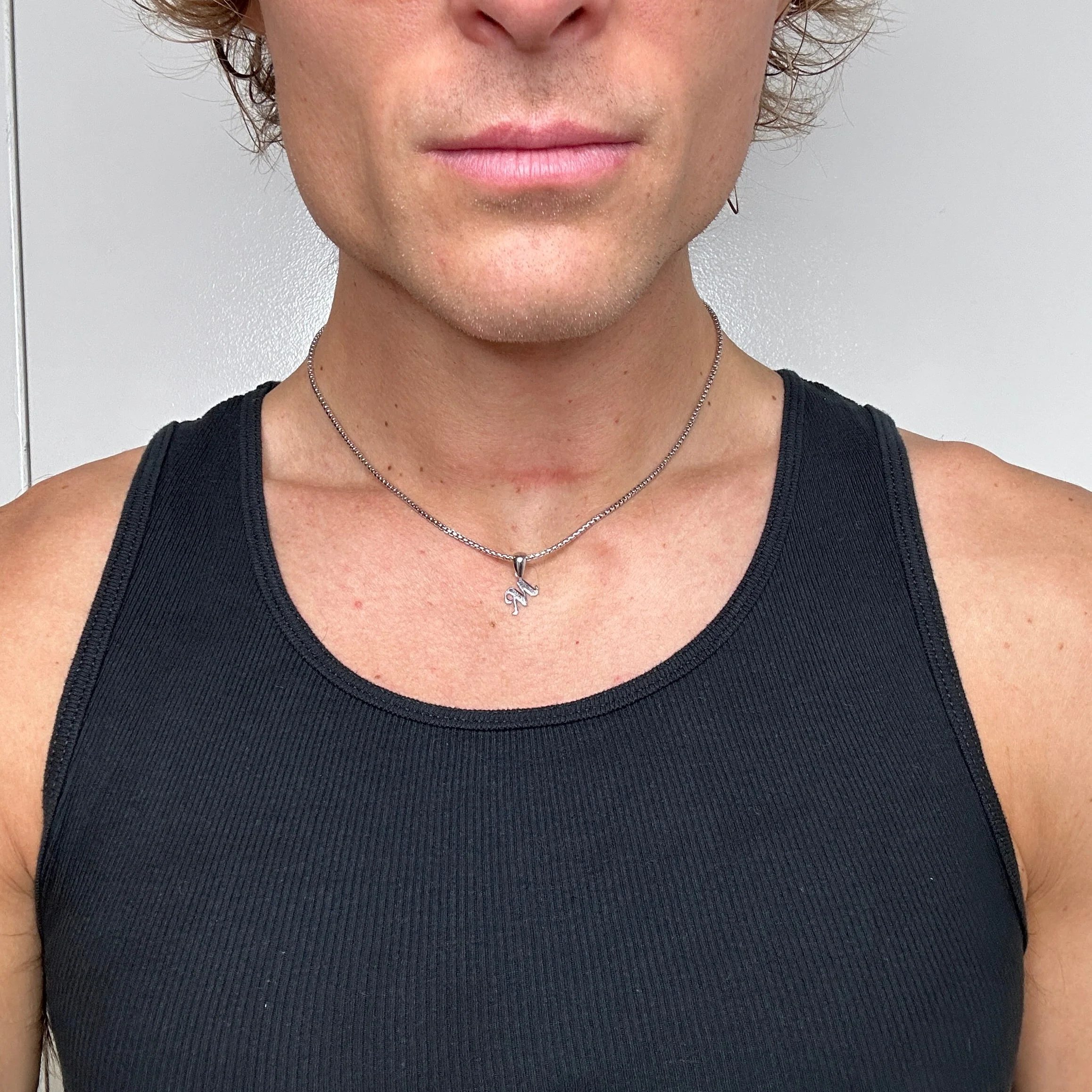 "M" Pendant + Chain - Image 4