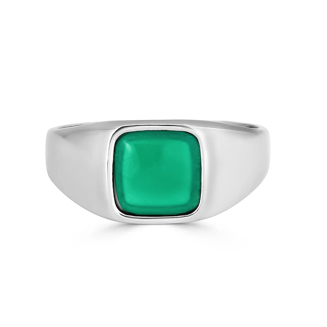 Square Agate Stone Ring - Image 5