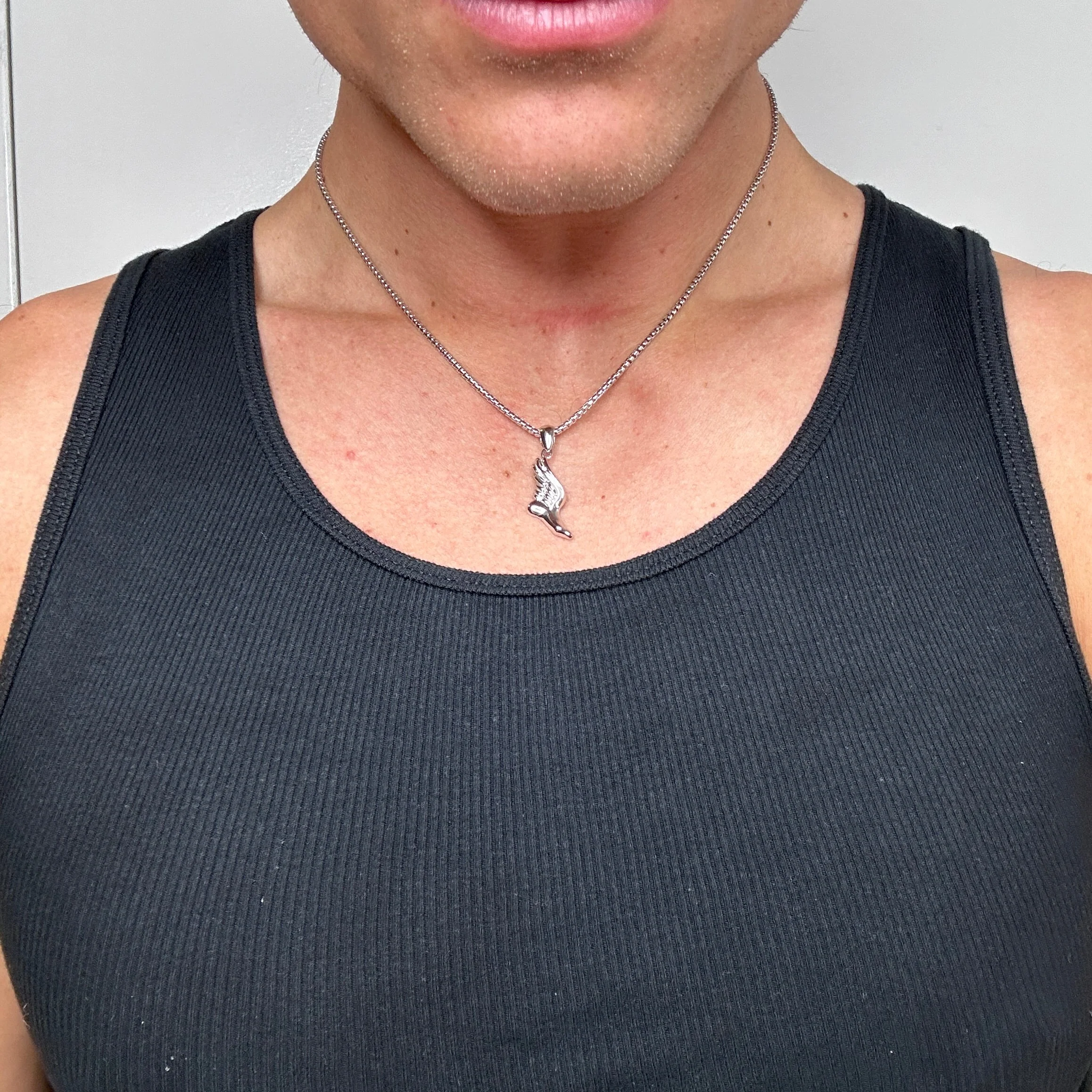 Winged Foot Pendant + Chain - Image 4